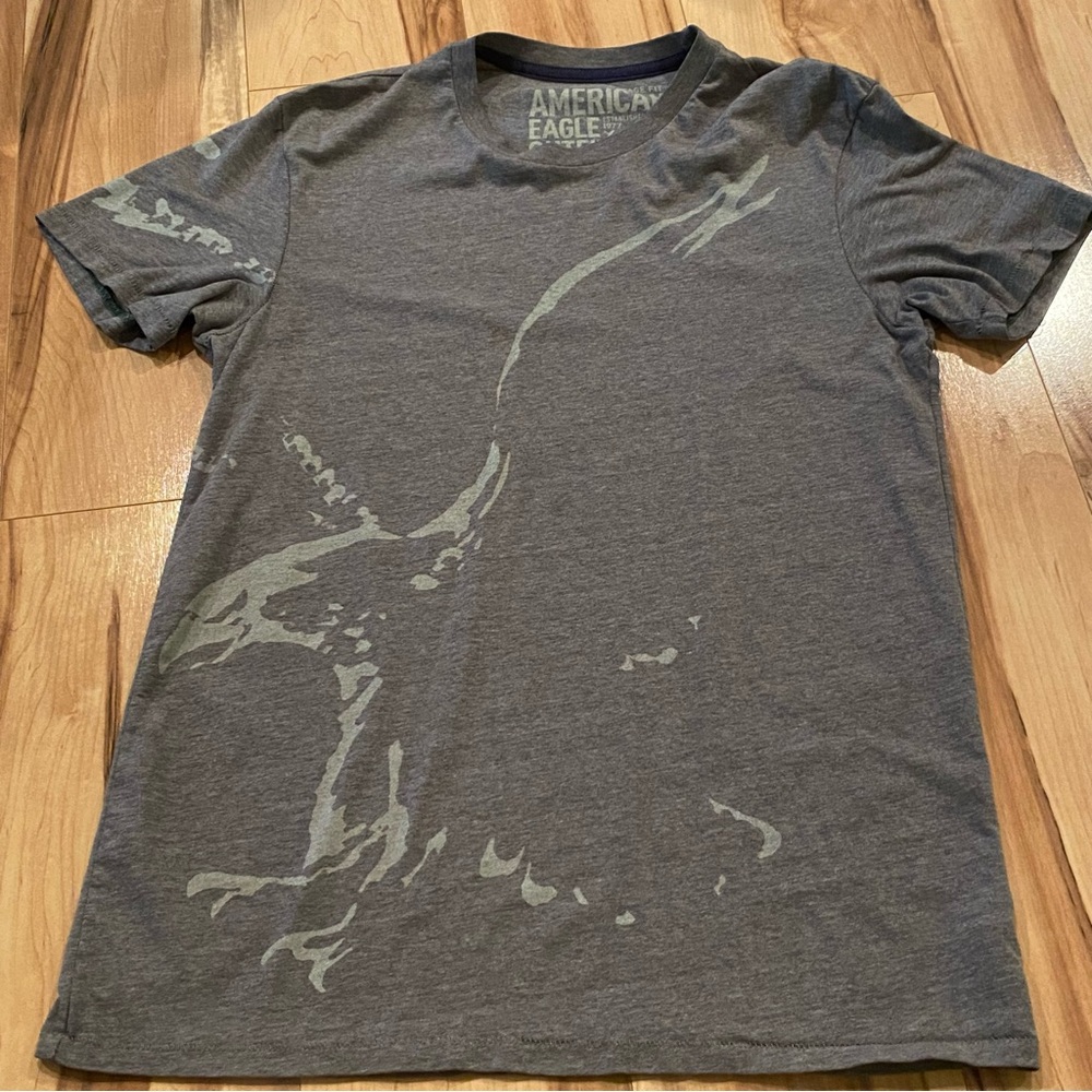 American Eagle Outfitters Gray Men's T-Shirt—S